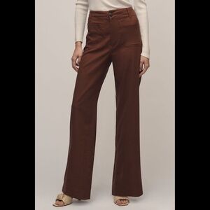 Anthropologie The Colette Beachy Linen Full-Length Wide-Leg Pants by Maeve